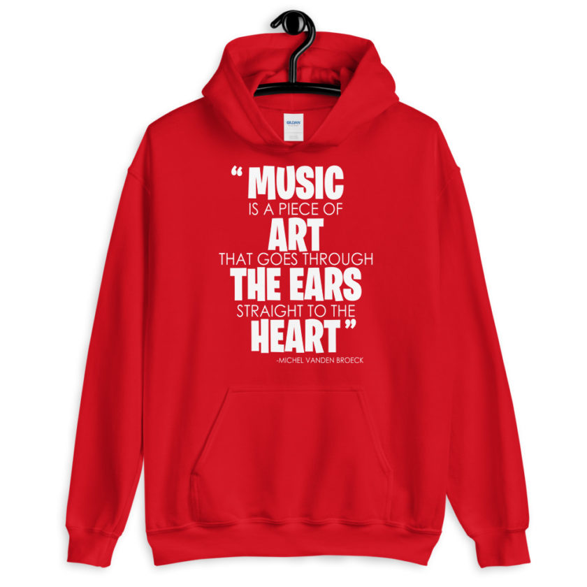 Music is a piece of art that goes through the ears straight to the heart Unisex Hoodie - Image 4