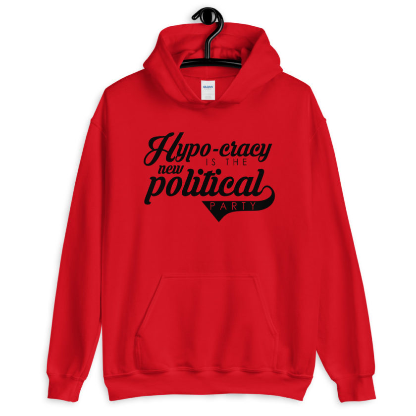 Hypo-cracy is the new political party Unisex Hoodie - Image 2