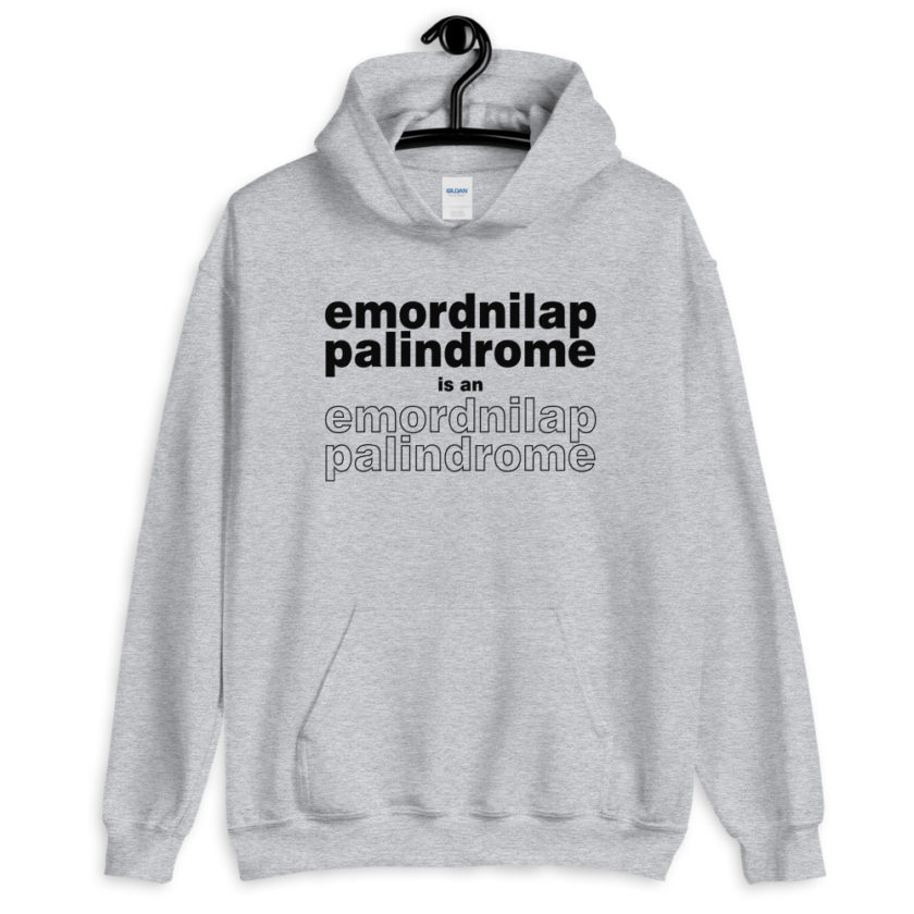 emordnilap palindrome is an emordnilap palindrome  Unisex Hoodie