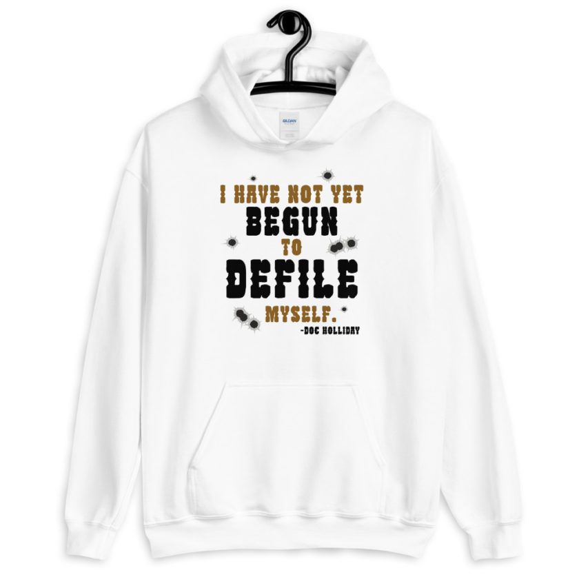 I have not yet begun to defile myself. Tombstone  Unisex Hoodie - Image 4