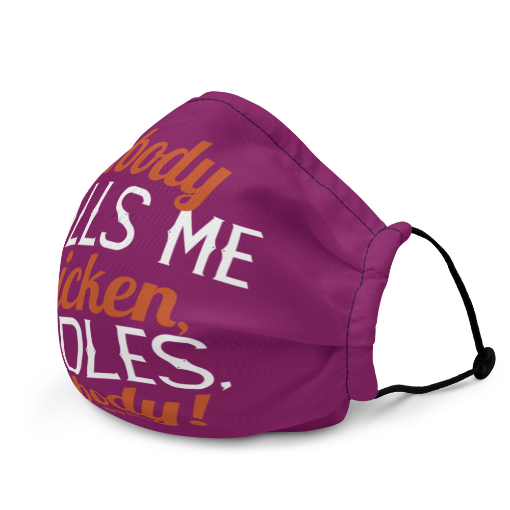 Nobody calls me chicken needles, nobody! - Marty McFly Premium face mask - Image 3