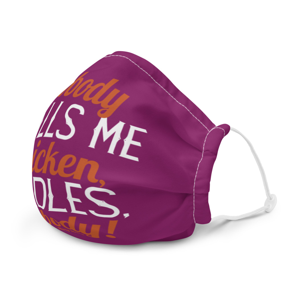 Nobody calls me chicken needles, nobody! - Marty McFly Premium face mask - Image 6