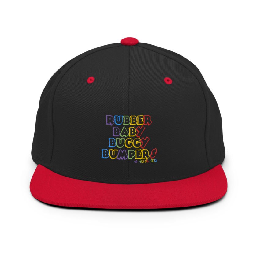 Rubber baby buggy bumpers Snapback Hat - Image 4