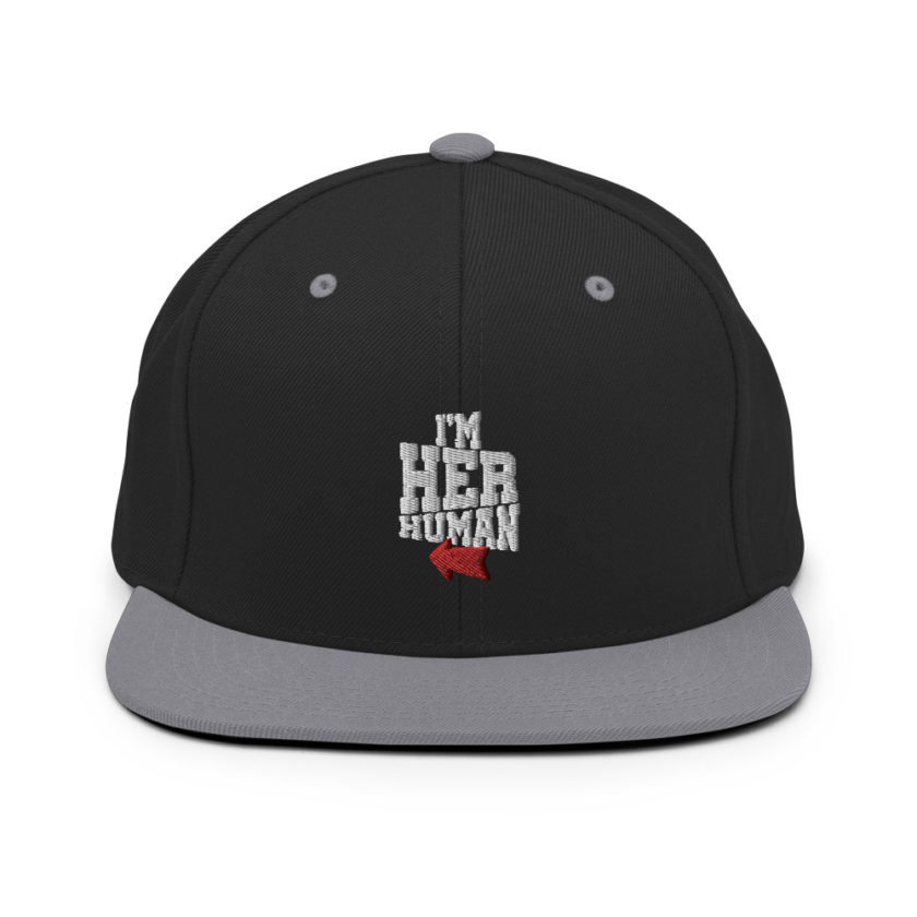I'm her human  Snapback Hat - Image 7