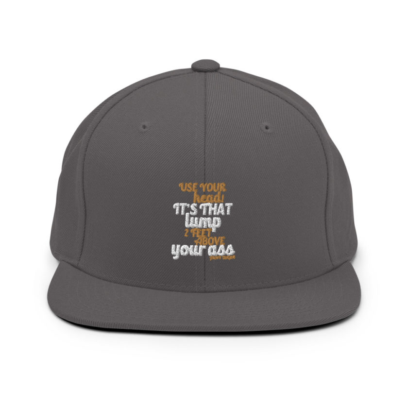 Use your Head! Its that lump 2 feet above your ass!	Jimmy Dugan Snapback Hat