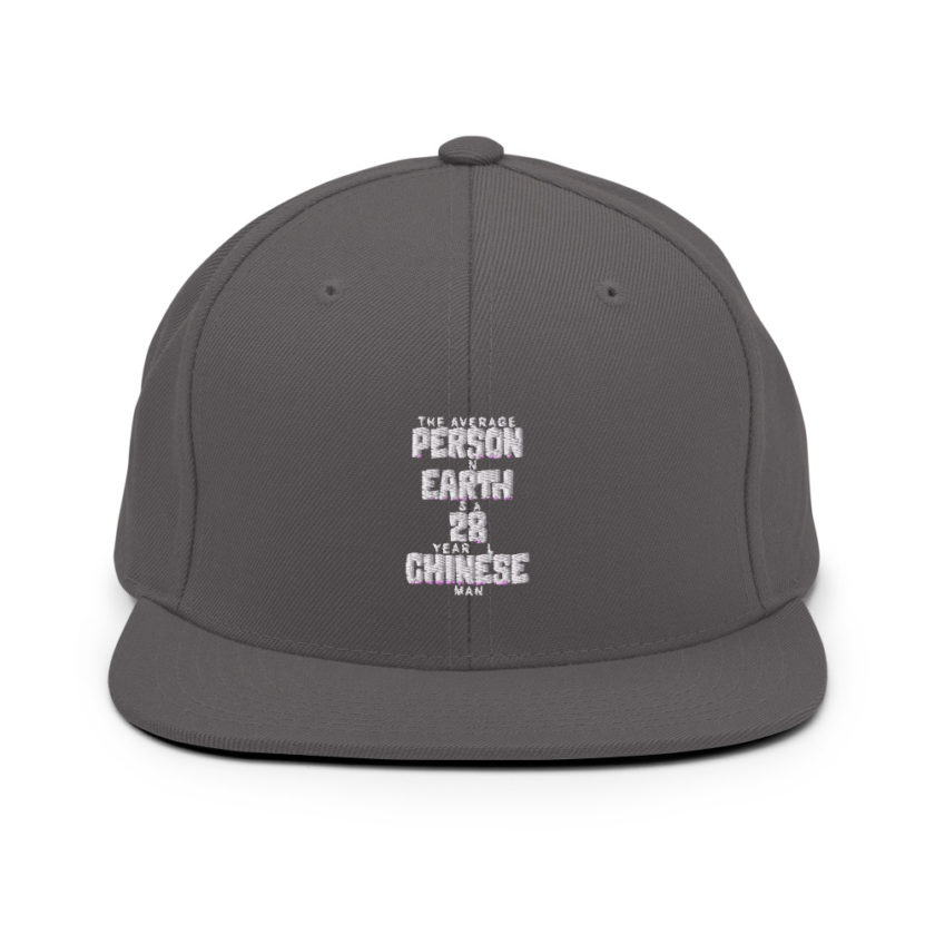 The average person on earth is a 28 year old Chinese man Snapback Hat - Image 14