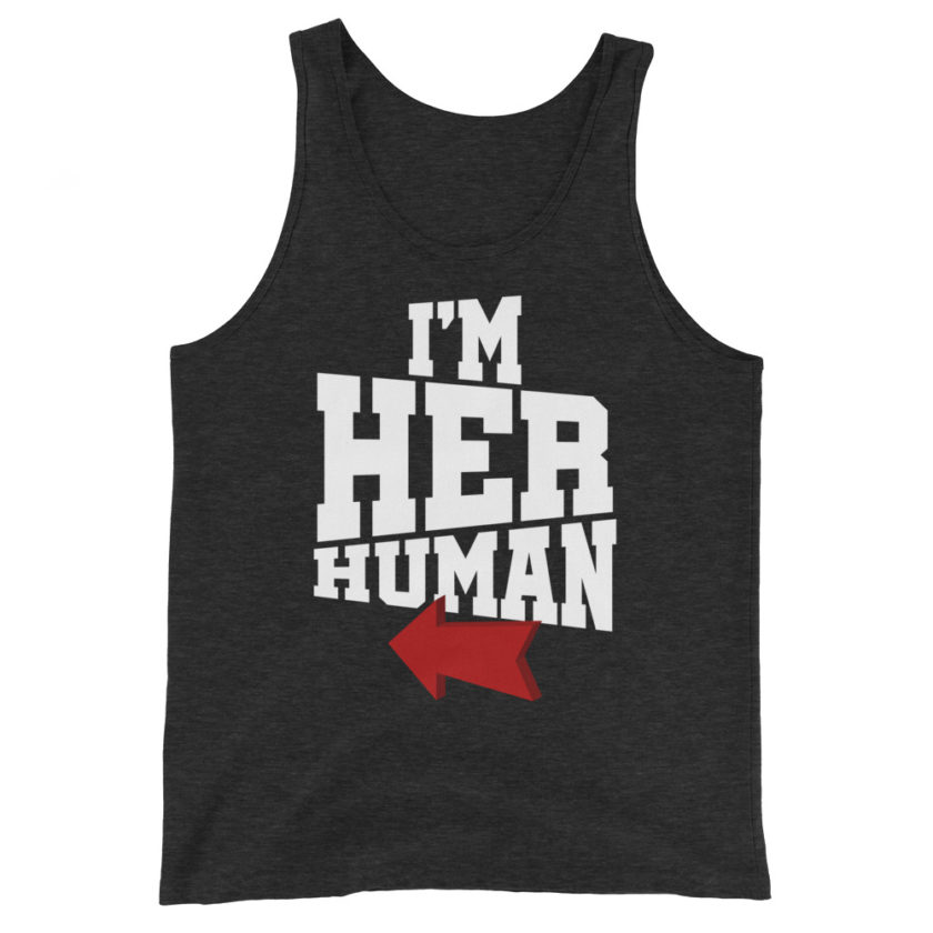 I'm her human  Unisex Tank Top - Image 4