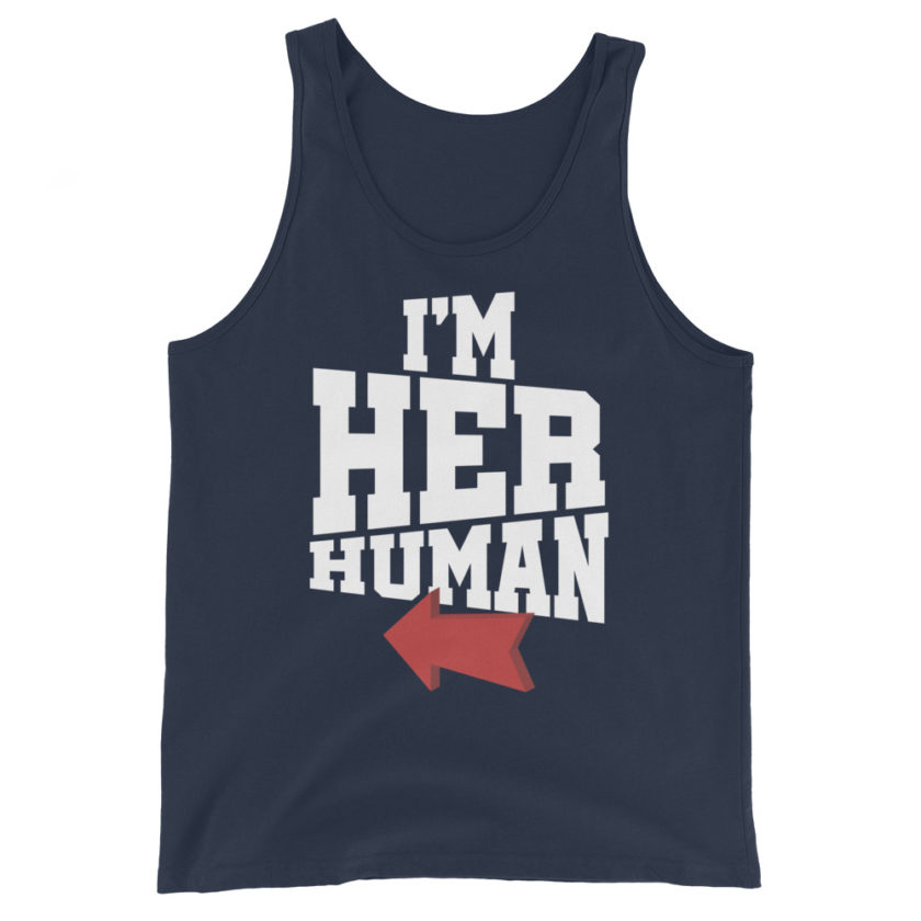 I'm her human  Unisex Tank Top - Image 3