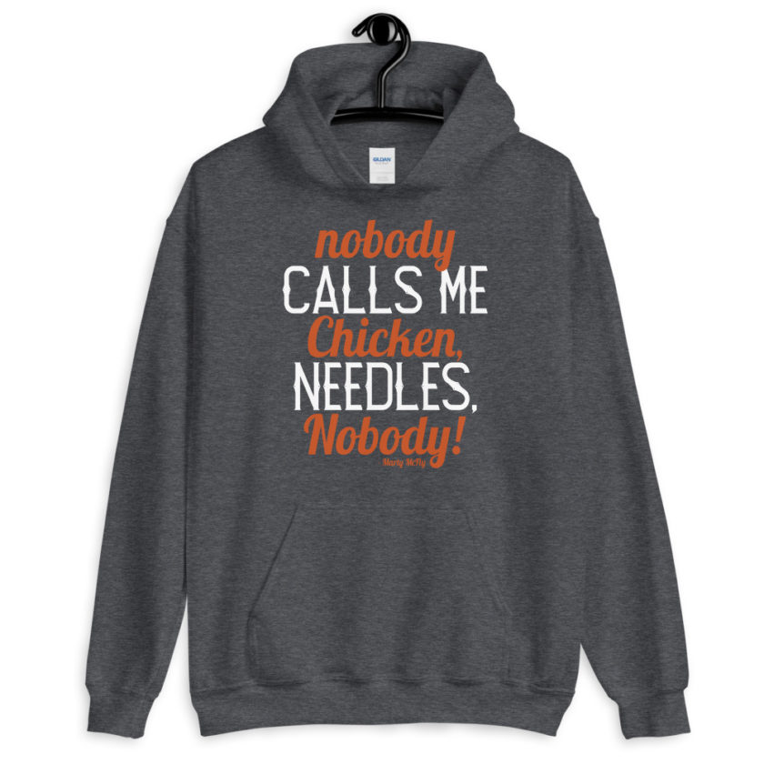 Nobody calls me chicken needles, nobody! - Marty McFly Unisex Hoodie - Image 6