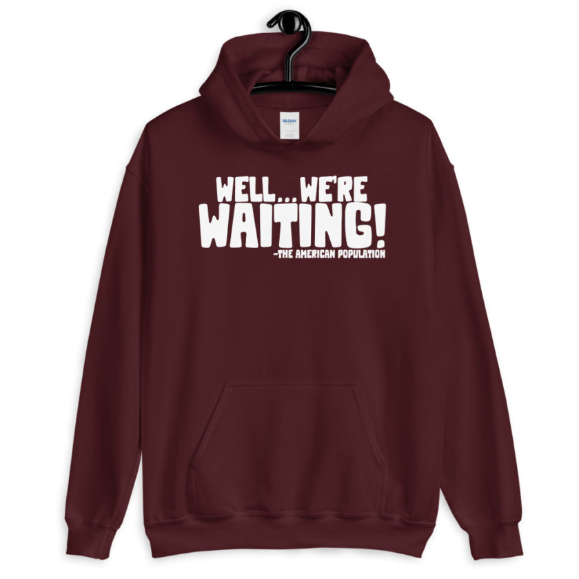 Well...we're waiting! Unisex Hoodie - Image 4