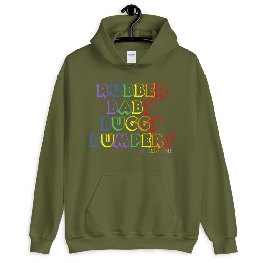 Rubber baby buggy bumpers Unisex Hoodie - Image 7