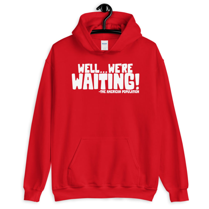 Well...we're waiting! Unisex Hoodie - Image 5