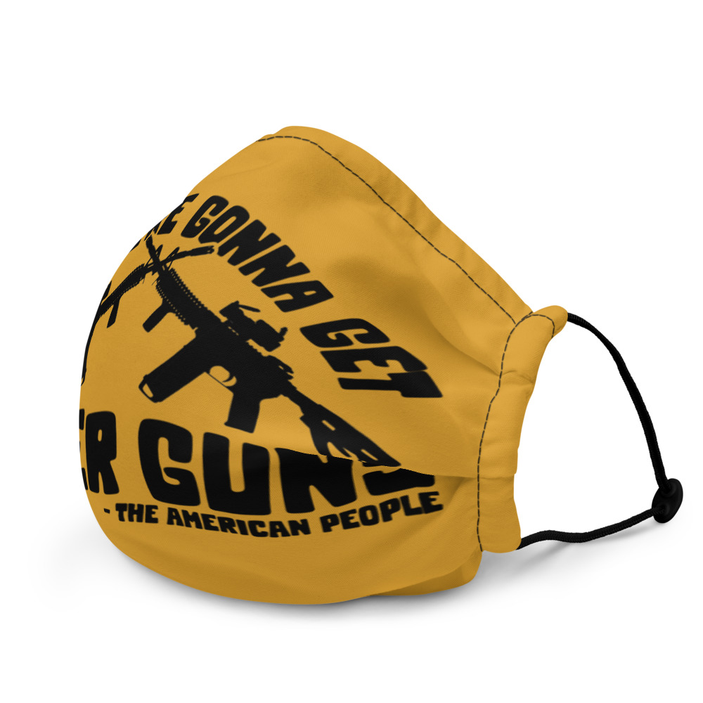 Now were gonna get bigger guns Premium face mask - Image 4