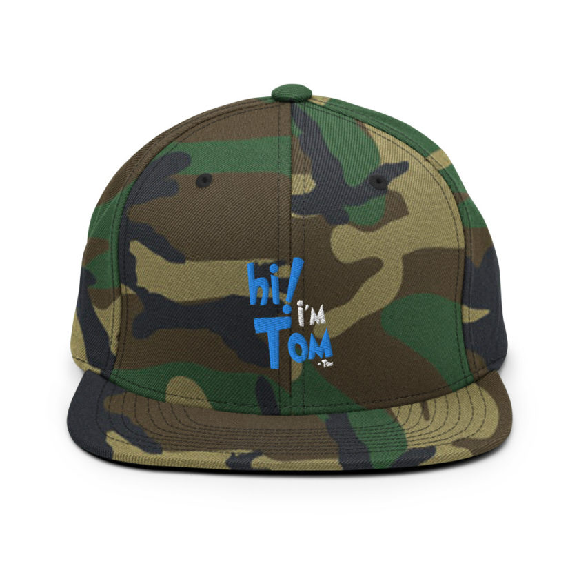 Hi I'm tom  Snapback Hat - Image 3