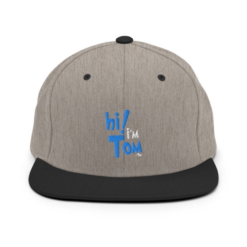 Hi I'm tom  Snapback Hat - Image 6