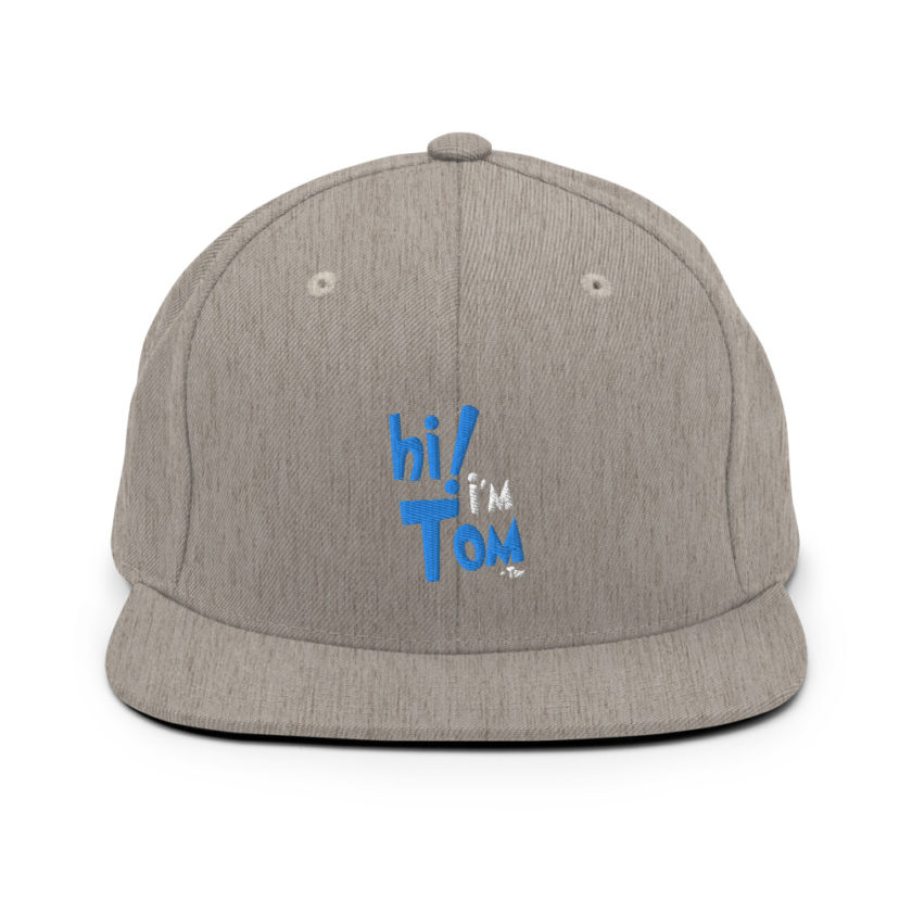 Hi I'm tom  Snapback Hat - Image 9