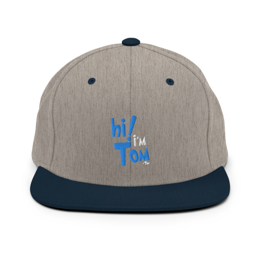 Hi I'm tom  Snapback Hat - Image 7