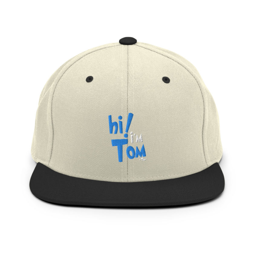 Hi I'm tom  Snapback Hat - Image 10