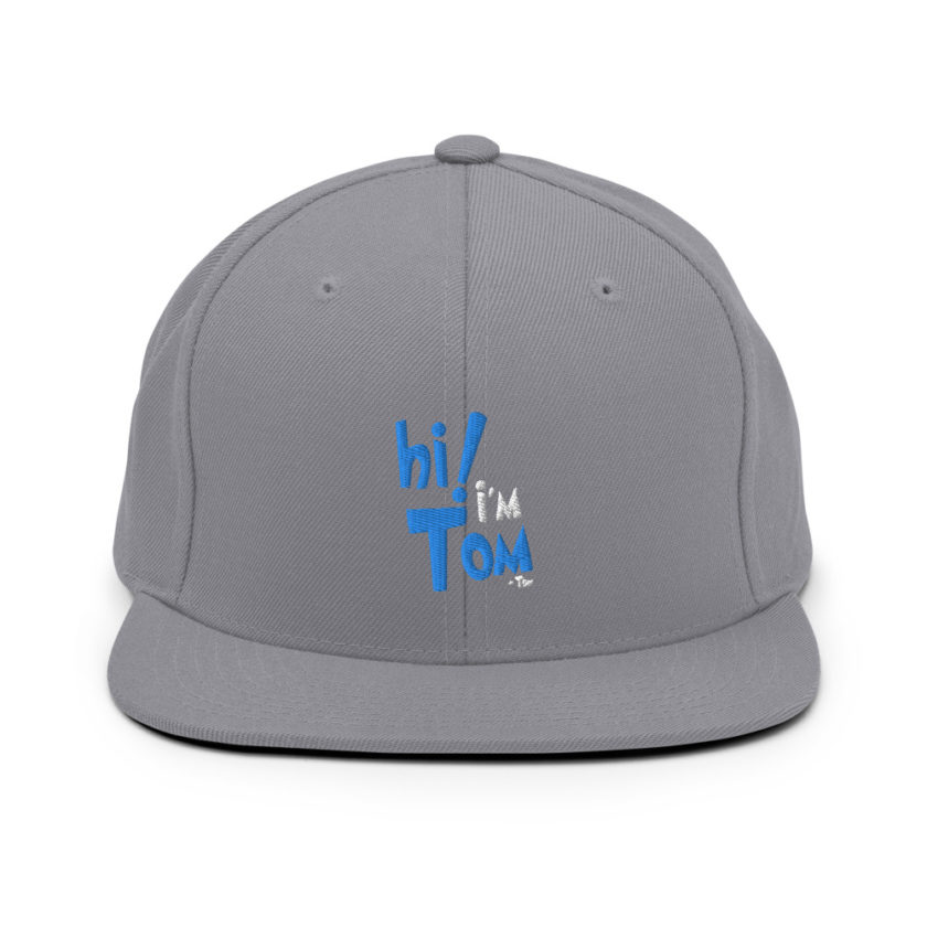 Hi I'm tom  Snapback Hat - Image 5