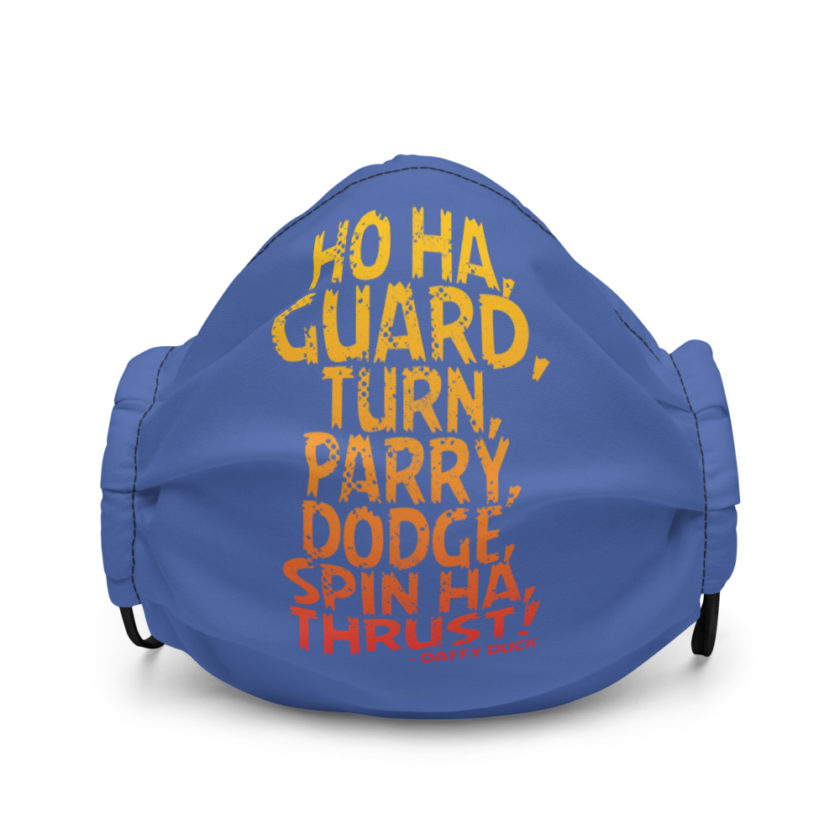Ho ha, guard, turn, parry, dodge, spin ha, thrust! - Daffy Duck Premium face mask - Image 2