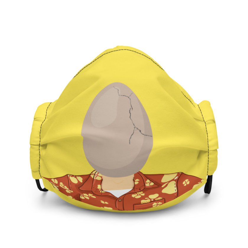 Egg head from 50 firsts dates Premium face mask - Image 2
