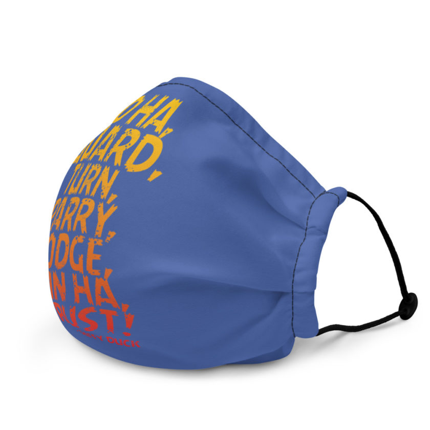 Ho ha, guard, turn, parry, dodge, spin ha, thrust! - Daffy Duck Premium face mask - Image 4