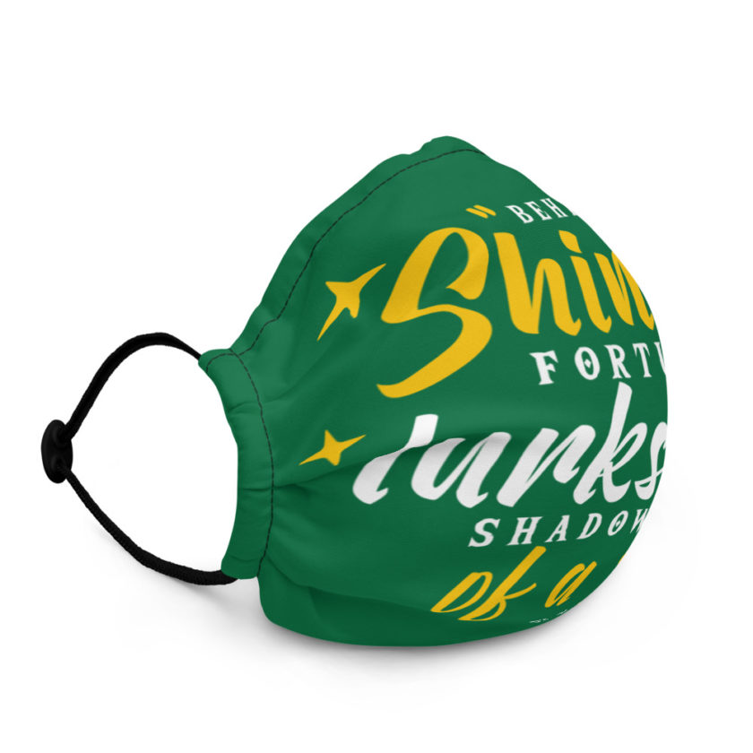 Behind every shining fortune lurks the shadow of a lie Bender Premium face mask - Image 3