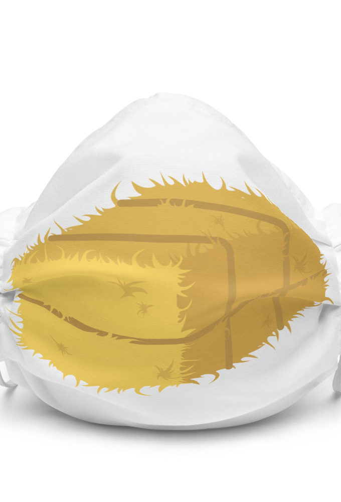 Hay! Bale of hay Premium face mask