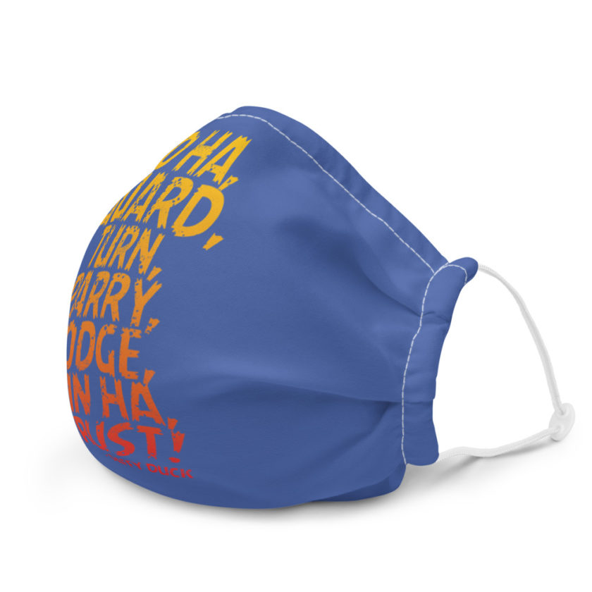 Ho ha, guard, turn, parry, dodge, spin ha, thrust! - Daffy Duck Premium face mask - Image 6