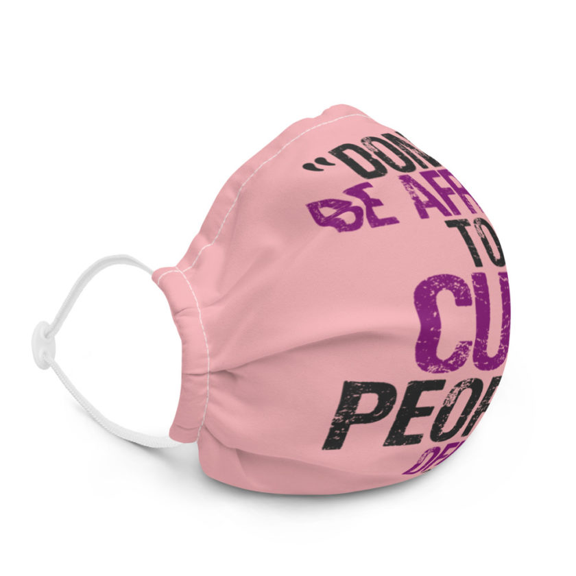 Don't be afraid to cut people off. Lorena bobbit Premium face mask - Image 5