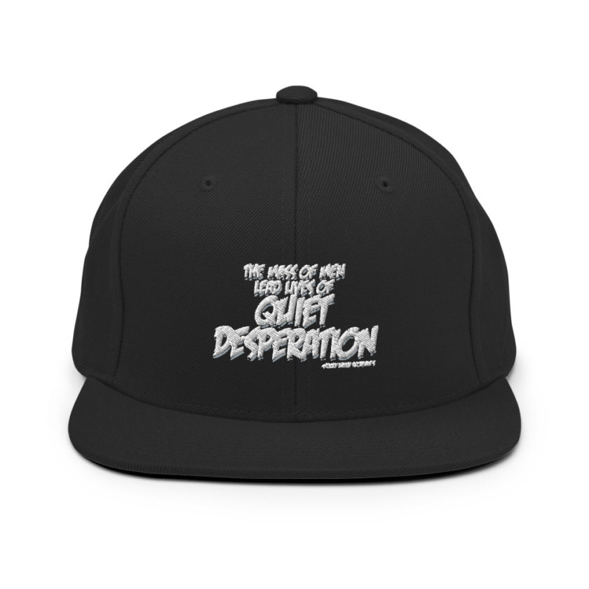 The mass of men lead lives of quiet desperation -Henry David Thoreau Snapback Hat - Image 3
