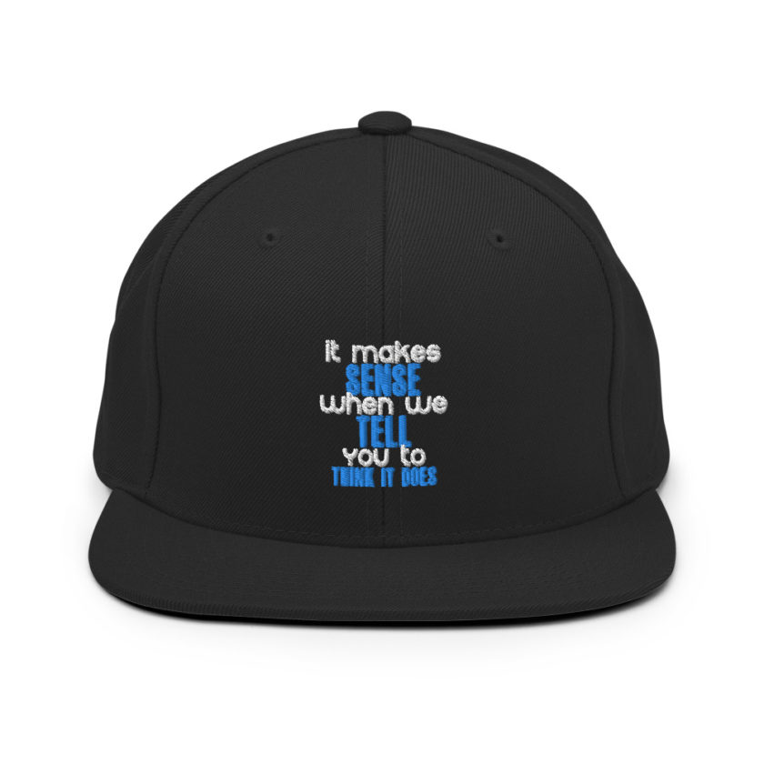It makes sense when we tell you to think it does Snapback Hat - Image 3