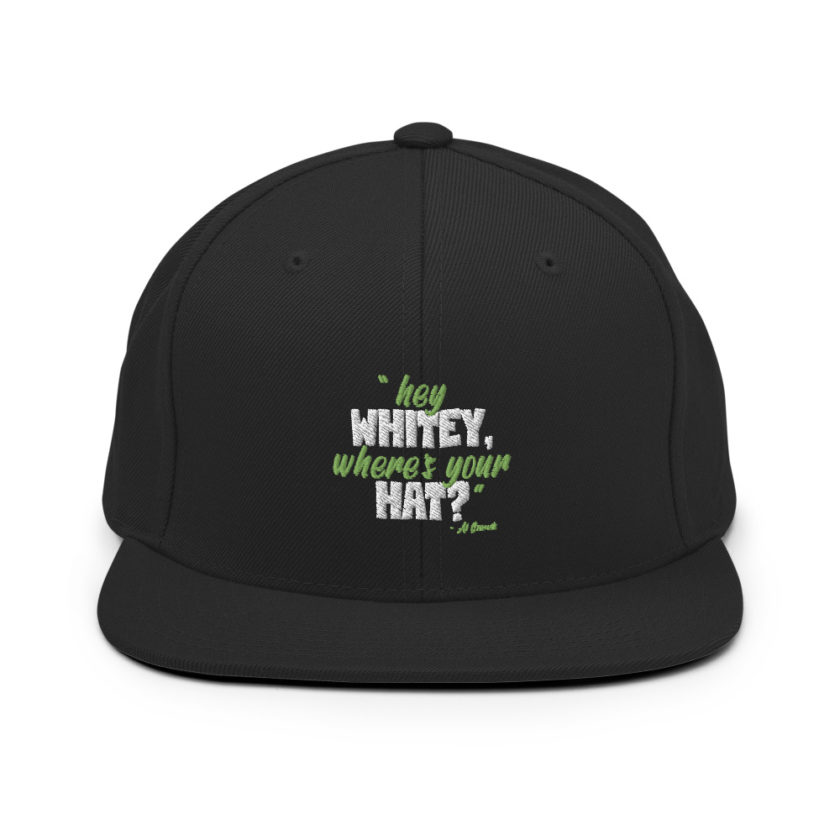 Hey whitey where's your hat? Snapback Hat - Image 3