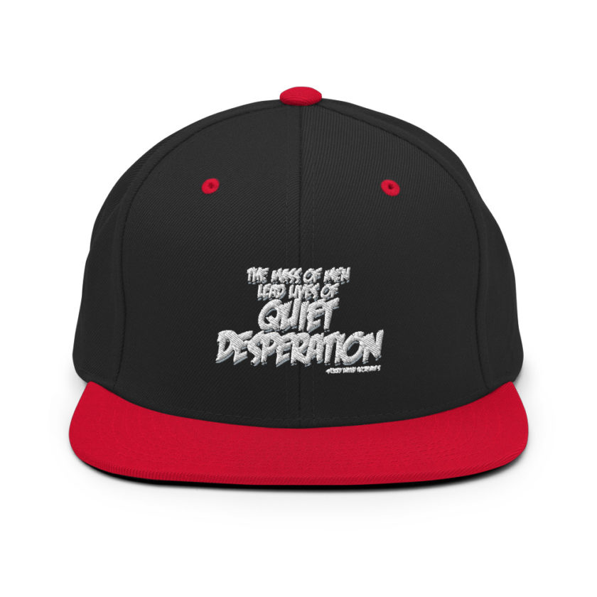 The mass of men lead lives of quiet desperation -Henry David Thoreau Snapback Hat - Image 4