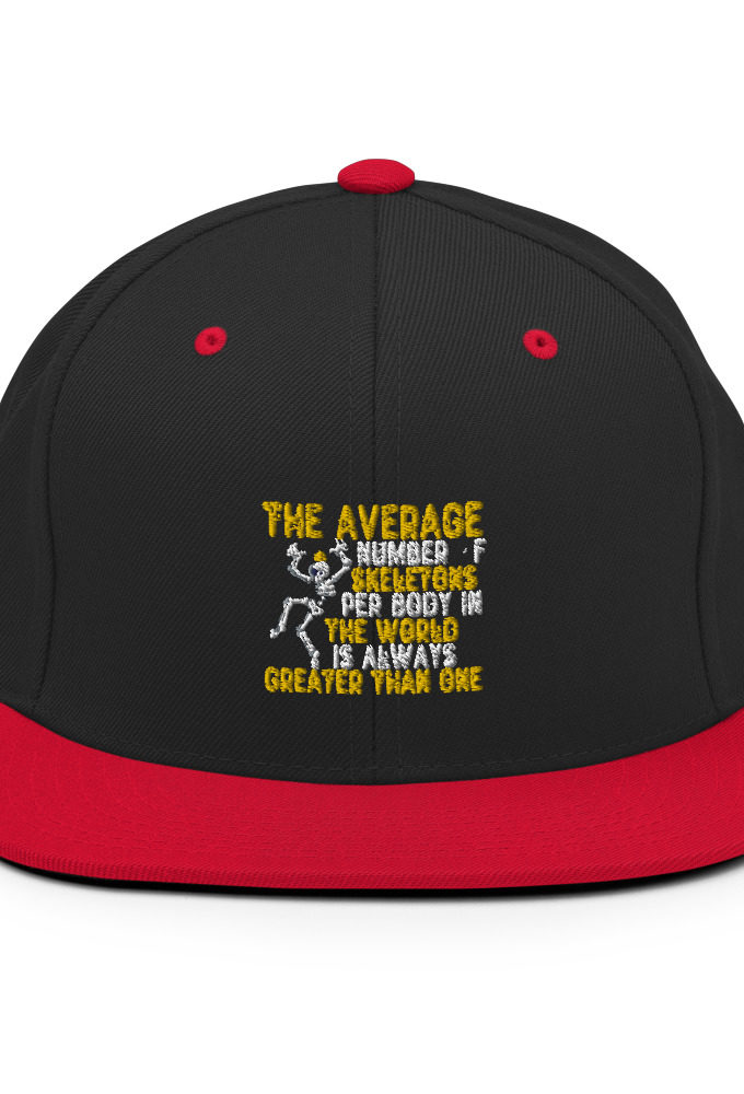 The average number of skeletons per body in the world is always greater than one. Snapback Hat