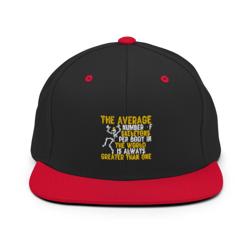 The average number of skeletons per body in the world is always greater than one. Snapback Hat