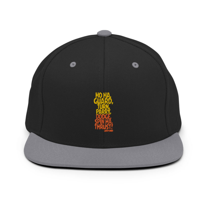 Ho ha, guard, turn, parry, dodge, spin ha, thrust! - Daffy Duck Snapback Hat - Image 7