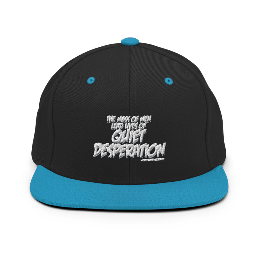 The mass of men lead lives of quiet desperation -Henry David Thoreau Snapback Hat - Image 6