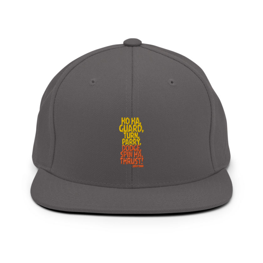 Ho ha, guard, turn, parry, dodge, spin ha, thrust! - Daffy Duck Snapback Hat - Image 14