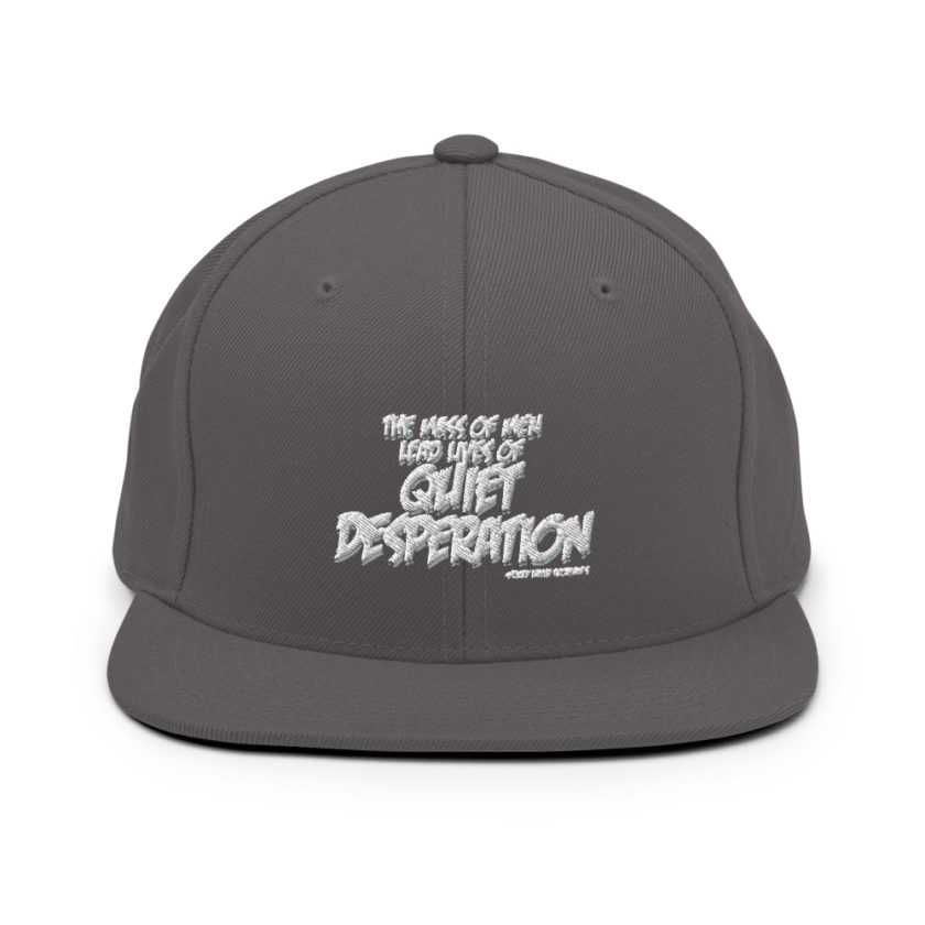 The mass of men lead lives of quiet desperation -Henry David Thoreau Snapback Hat - Image 14