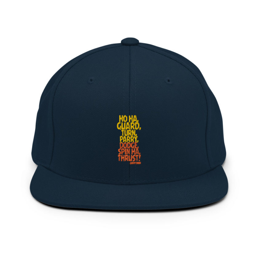 Ho ha, guard, turn, parry, dodge, spin ha, thrust! - Daffy Duck Snapback Hat - Image 2