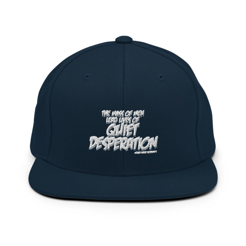 The mass of men lead lives of quiet desperation -Henry David Thoreau Snapback Hat - Image 2