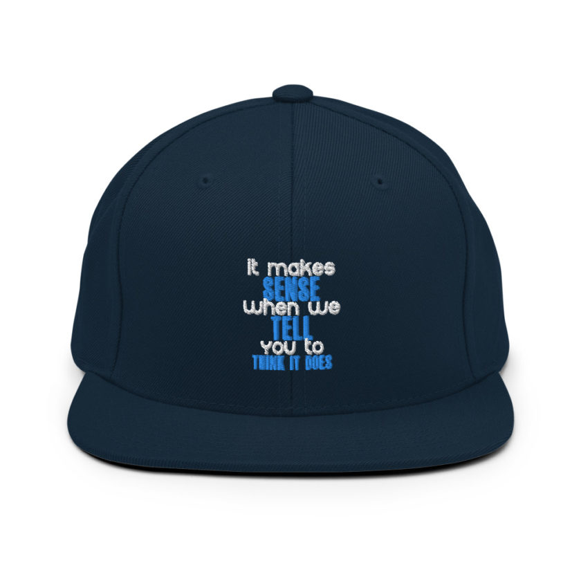 It makes sense when we tell you to think it does Snapback Hat - Image 2