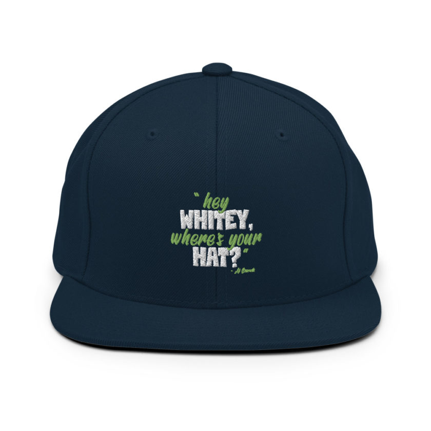 Hey whitey where's your hat? Snapback Hat - Image 2