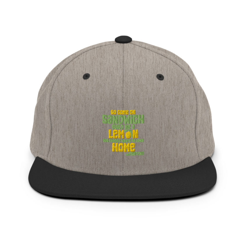 So come on sandwich build me a lemon cuz froggy wants to come home Snapback Hat - Image 16