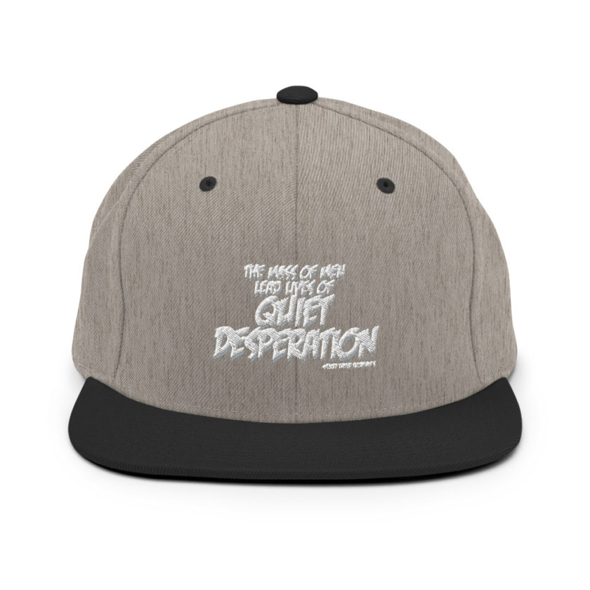 The mass of men lead lives of quiet desperation -Henry David Thoreau Snapback Hat - Image 16