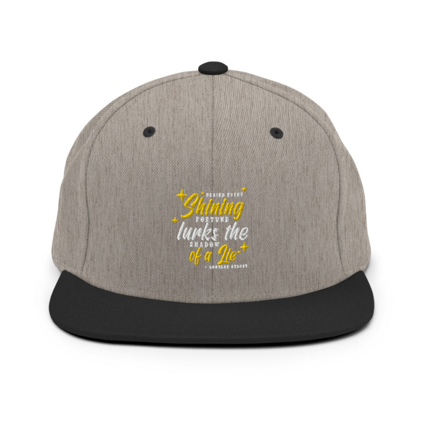 Behind every shining fortune lurks the shadow of a lie Bender Snapback Hat - Image 16
