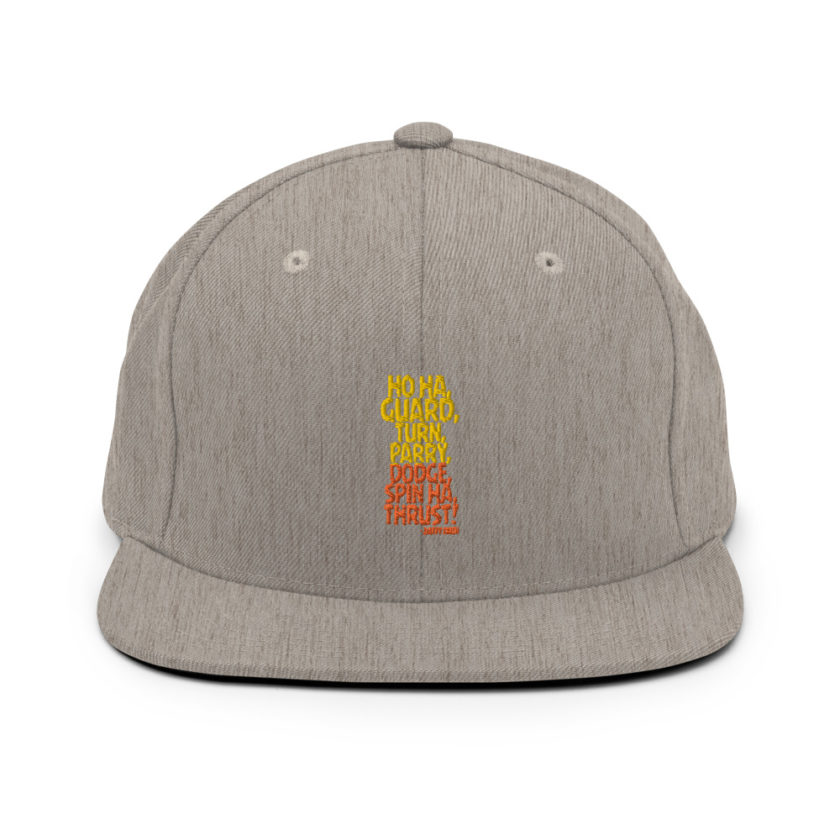 Ho ha, guard, turn, parry, dodge, spin ha, thrust! - Daffy Duck Snapback Hat - Image 18