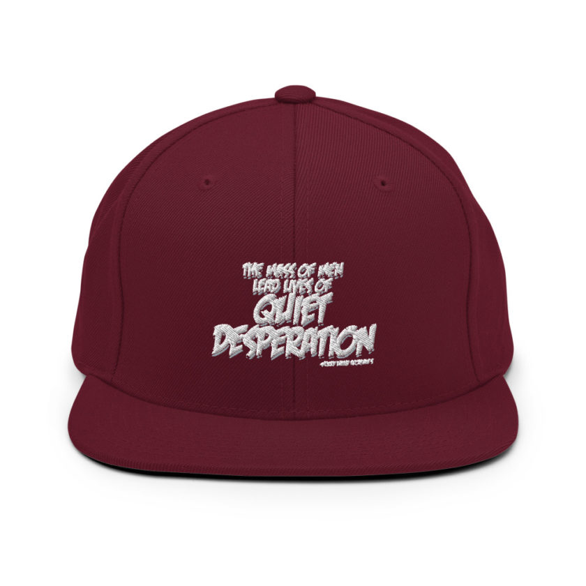 The mass of men lead lives of quiet desperation -Henry David Thoreau Snapback Hat - Image 8