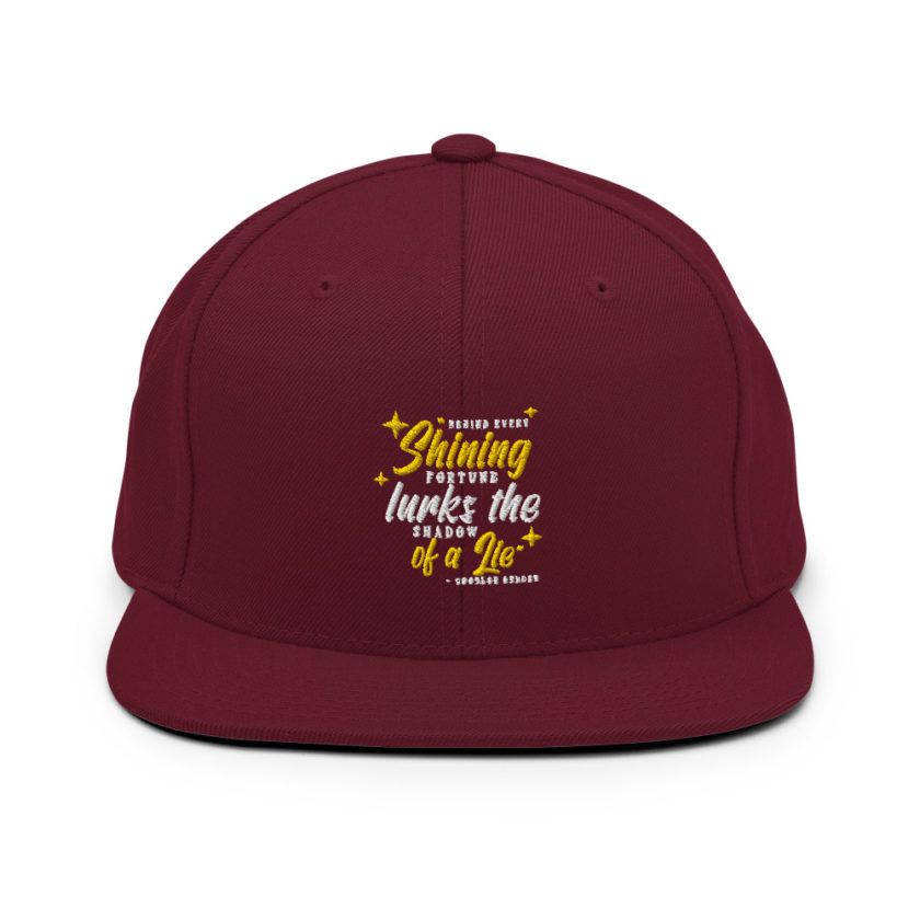 Behind every shining fortune lurks the shadow of a lie Bender Snapback Hat - Image 7
